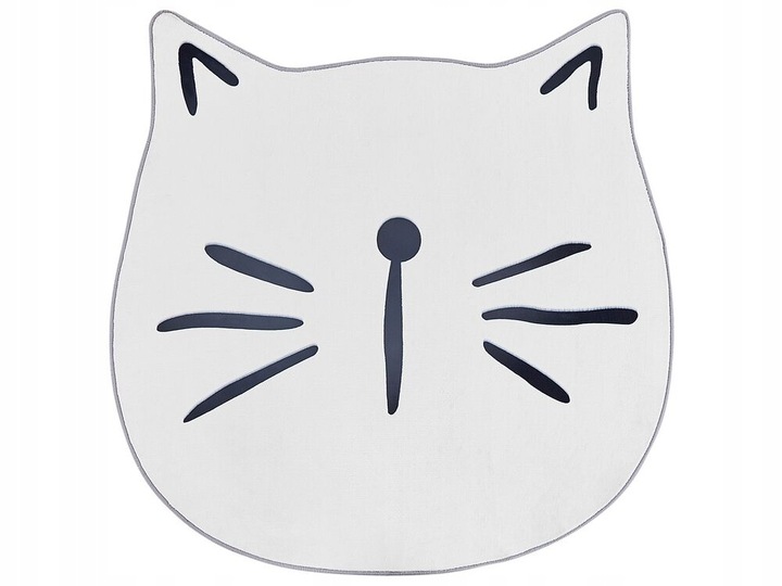 Dětský koberec 100 cm bílý KITTY