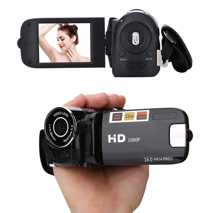 Digitální ruční kamera Full HD 1080P 16X digitální kamery