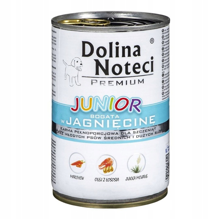 Dolina Noteci Premium Junior 400g Vlhké Krmivo pro psy bohaté na jehněčí maso SLEVA