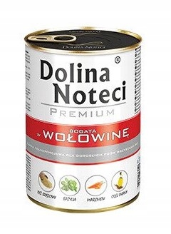 Dolina Noteci PREMIUM vlhké krmivo pro psy bohaté na hovězí maso 400 g