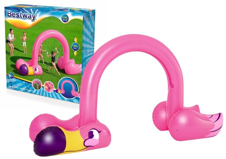 Dětská sprcha - oblouk BESTWAY Jumbo plameňák 340 x 110 x 193 cm VÝPRODEJ