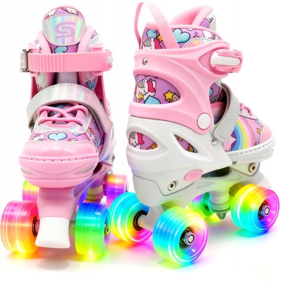 Dětské nastavitelné trekové brusle 25–28 LED, pro začátečníky SUOTU