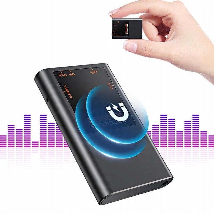 DIKTAFON AI 64 GB, REDUKCE ŠUMU, NAHRÁVÁNÍ JEDNÍM TLAČÍTKEM LEVNĚ