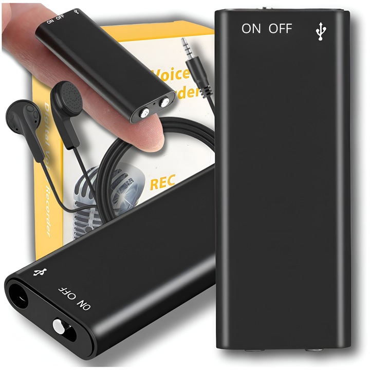 Diktafon ZeeTech 16 GB mini štěnice s detekcí hlasu