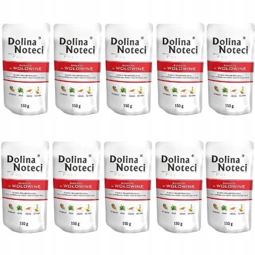 Dolina Noteci Premium krmivo pro psy Bohaté na hovězí maso - 10x150 g