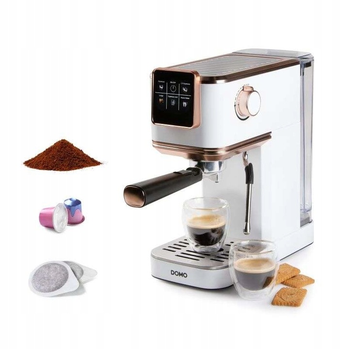 DOMO DO746K Kávovar 1350W, 3v1, 20 barů, cappuccino, espresso