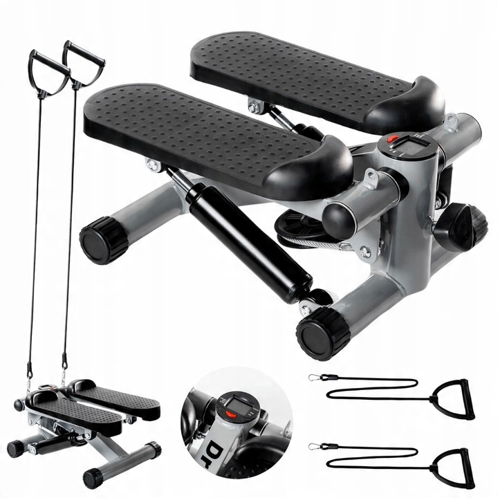 DrFit Stepper pro cvičení s fitness počítadlem s lany, odolný LEVNĚ