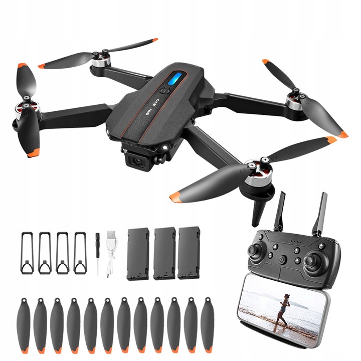 Dron JAMLUX K6 MAX+ SCREEN, dosah 250 m, baterie 1800 mAh