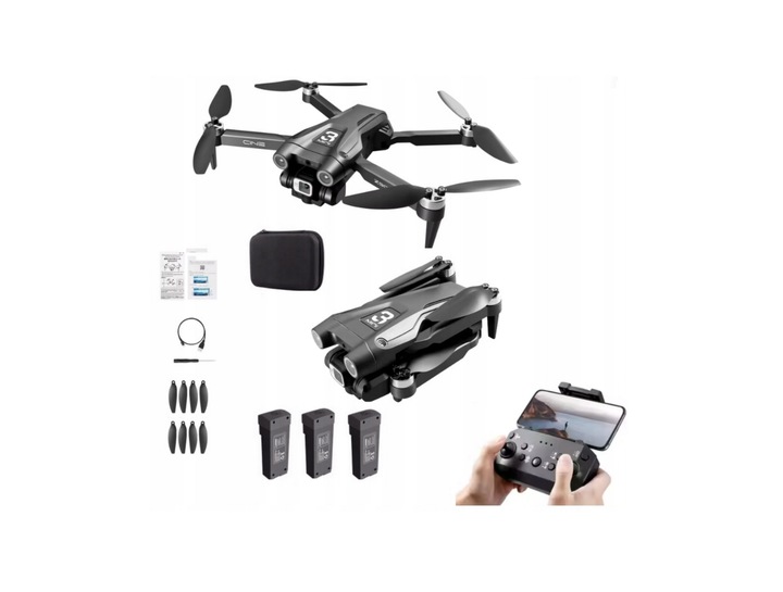 DRON Z908 PRO KAMERA VYHÝBÁNÍ SE PŘEKÁŽKÁM WIFI 3X BATERIE AKCE