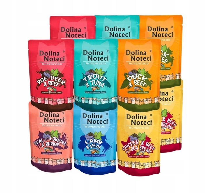 Dolina Noteci SUPERFOOD mokré krmivo pro kočky mix chutí 12x85g