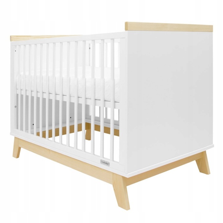 Dřevěná postýlka NEW BABY 55004-NBSK-marc-120-bila 60 x 120 cm hnědá