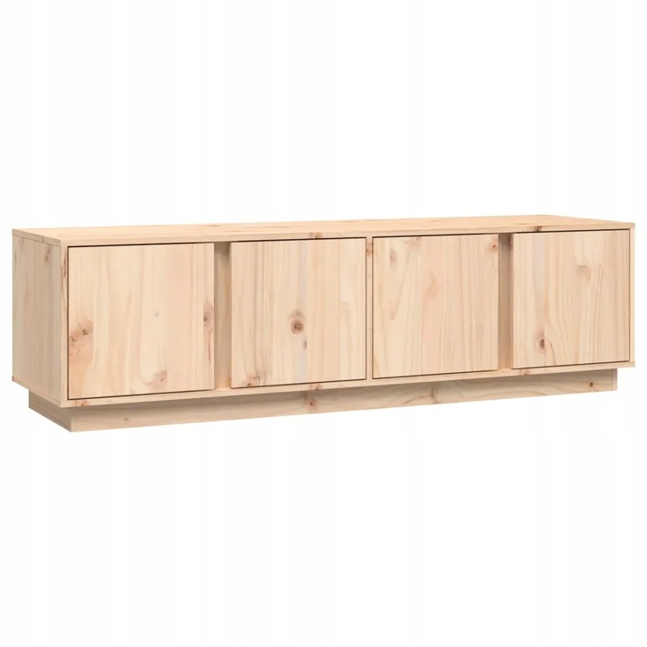 Dřevěná TV skříňka z borovice, 140 x 40 x 40 cm, přírodní barva