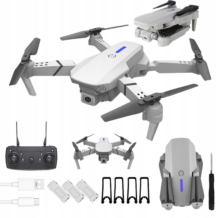 Dron E88 EVO MAX E88 PRO, dosah 150 m, baterie 1800 mAh, 1 KAMERA