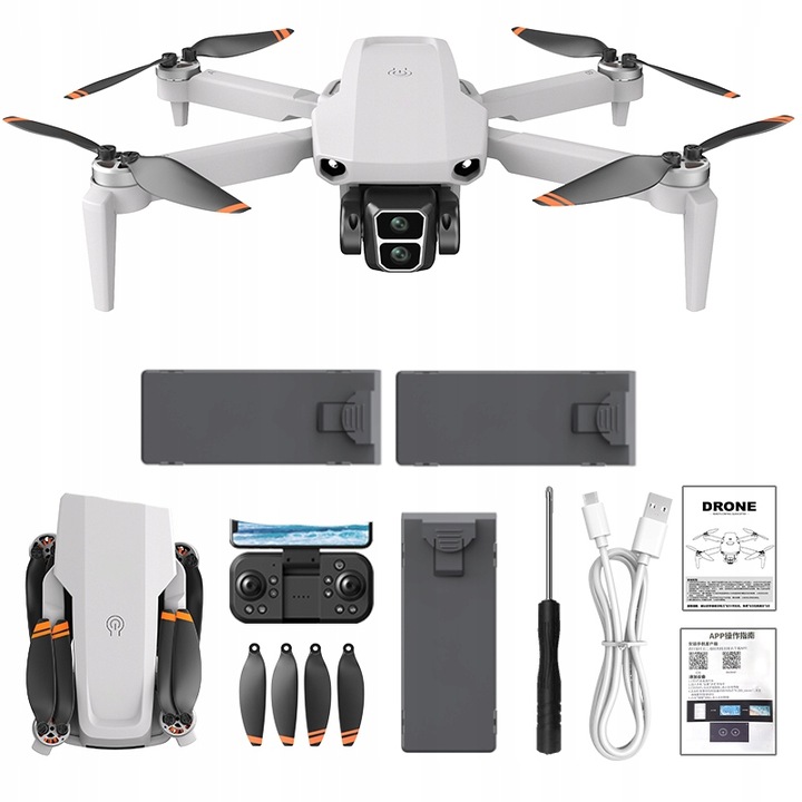 DRON S KAMEROU L106 PRO, DETEKCE PŘEKÁŽEK, REŽIM HEADLESS, 3 BATERIE VÝPRODEJ