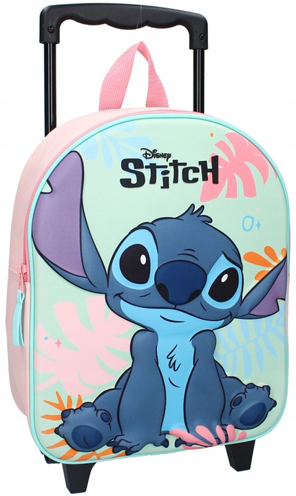 Dětský cestovní 3D batoh na kolečkách Lilo & Stitch