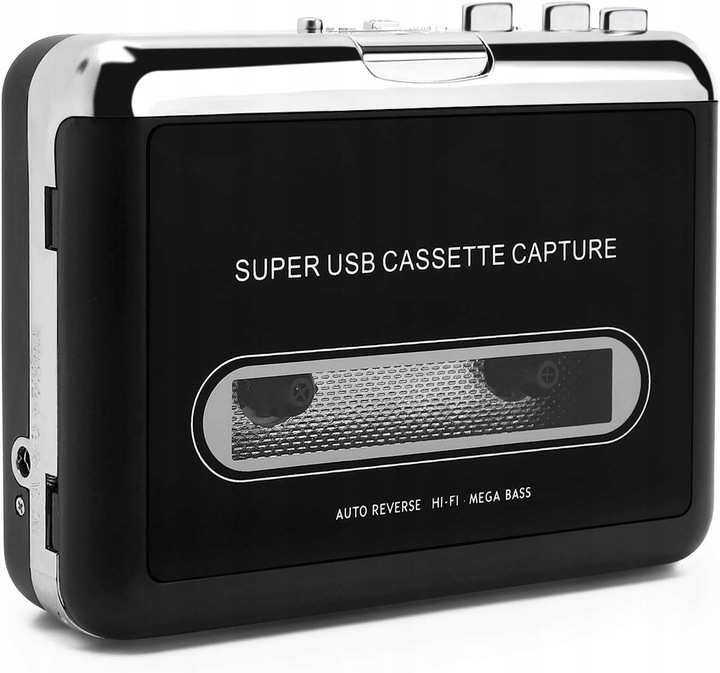 Discmanový kazetový přehrávač MAGNETOFON walkman převodník USB MP3 přenosný