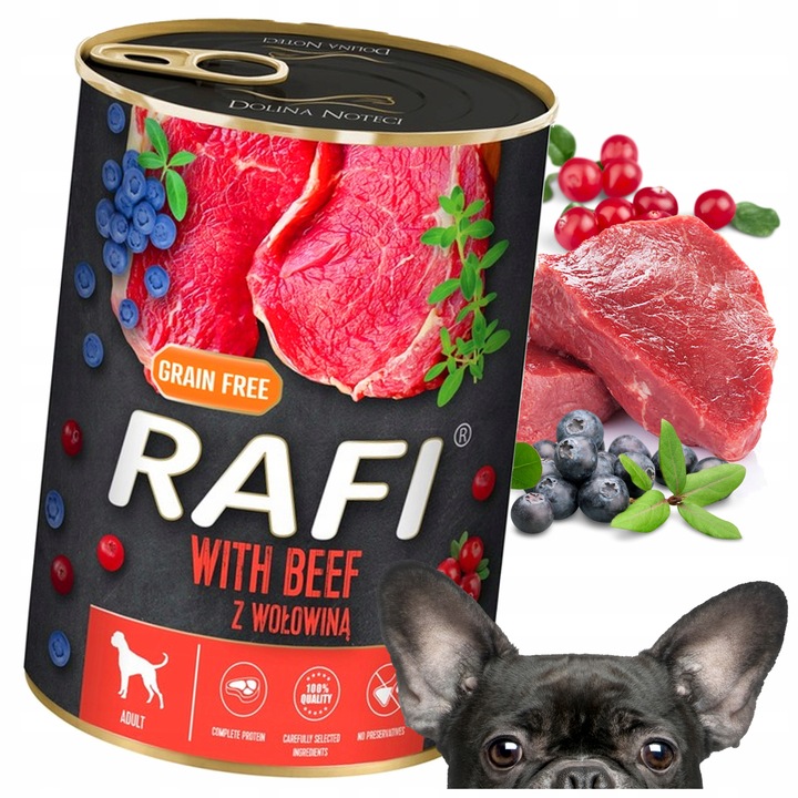 Dolina Noteci RAFI PLECHOVKA PRO PSA HOVĚZÍ MASO 400 G