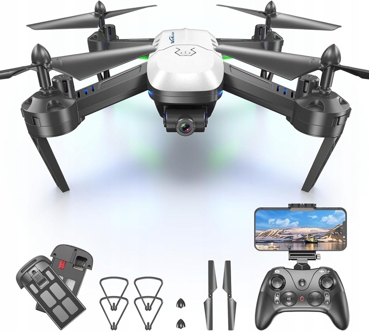 Dron Wipkviey T6 DETECTIVE Quadcopter s HD kamerou 1080P a 2 bateriemi