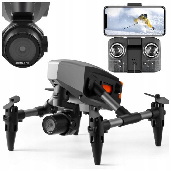 Dron Z Kamerą Profesjonalny Zdalnie Sterowany S Vyhýbáním se Překážkám + Kufr