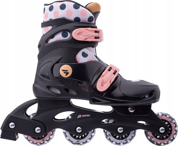 DĚTSKÉ BRUSLE 2V1 KOLEČKOVÉ BRUSLE NASTAVITELNÉ MARTES DIRION JRG KOLEČKA 64 mm