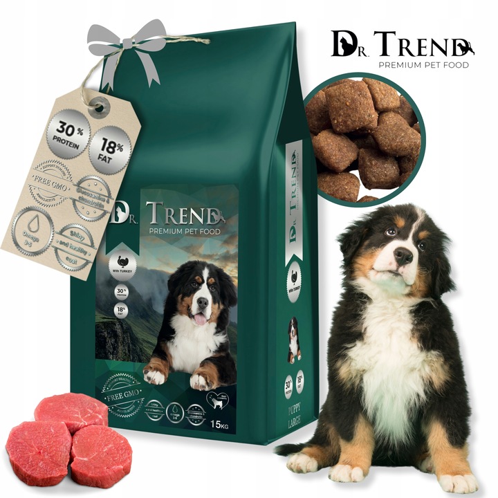 DR. TREND PREMIUM suché krmivo pro štěňata velkých plemen o hmotnosti 15 kg