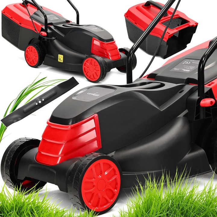 ELEKTRICKÁ SEKAČKA NA TRÁVY TICHÁ, VELKÁ, VÝKONNÁ, S REGULACÍ, VELKÝ KOŠ 2000 W