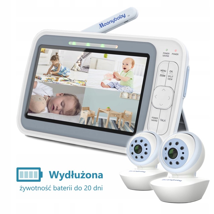 Elektronická chůvička Moonybaby bílá