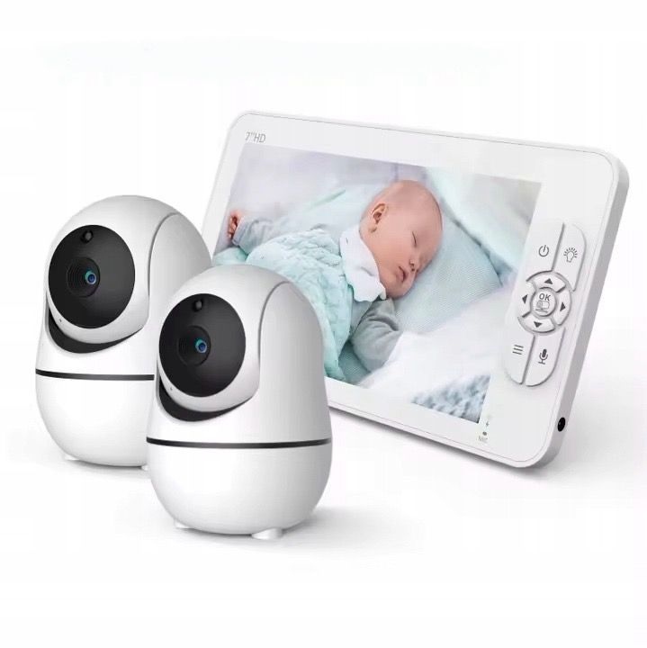 elektronická chůvička s kamerou a monitorem 2 kamery 720p monitor 7 palců