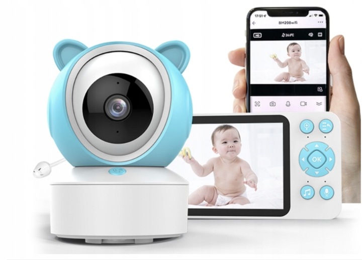 ELEKTRONICKÁ WIFI CHŮVIČKA S OTOČNOU KAMEROU A MONITOREM, APLIKACE