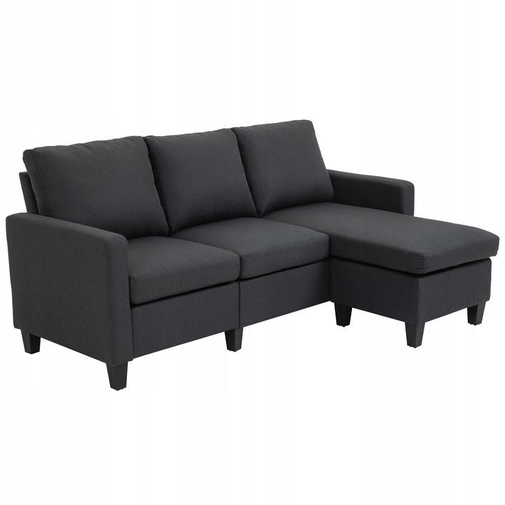 Ecksofa Dunkelgrau
