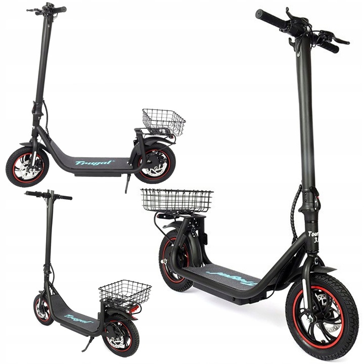 Elektrická koloběžka FRUGAL Touring 3.0 – dojezd až 32 km elektrický 350 W LEVNĚ
