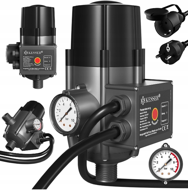 Elektronický tlakový spínač KESSER 10 bar 1000 W 3600 l/h nejlevnější