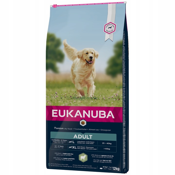 Eukanuba Adult Pro velká plemena Jehněčí rýže 12kg