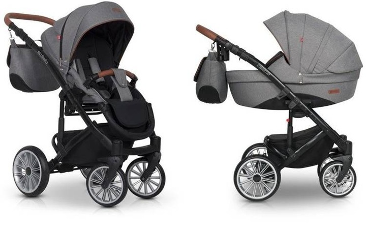 EURO-CART DELTA HLUBOKÝ KOČÁREK 2V1 ANTHRACITE