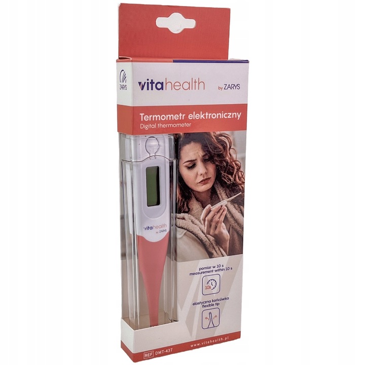 ELEKTRONICKÝ LÉKAŘSKÝ TEPLOMĚR S MĚKKOU KONCOVKOU, VODĚODOLNÝ ZARYS