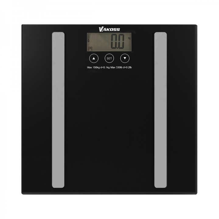 ELEKTRONICKÁ KOUPELNOVÁ VÁHA SKLENĚNÁ SLIM LCD, PŘESNÁ, PŘESNÁ, 150 KG