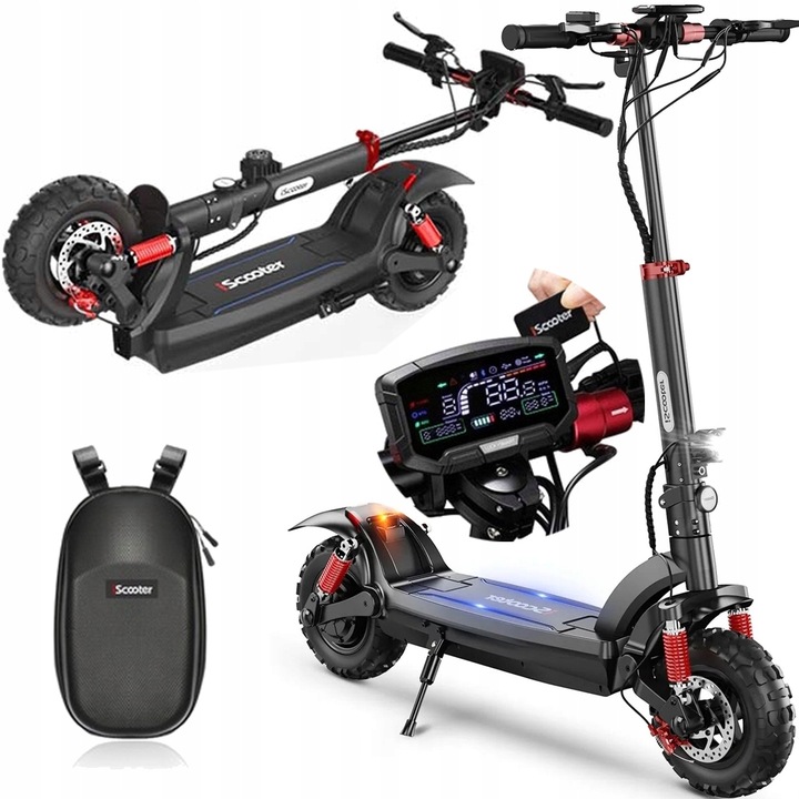 Elektrické vozidlo 1000W 45KM/H 48V 17,5AH iscooter iX6 pro dospělé NFC SLEVA