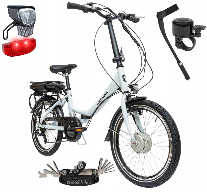 Elektrokolo Dámské skládací 20" SHIMANO Alu skládací 250 W LED