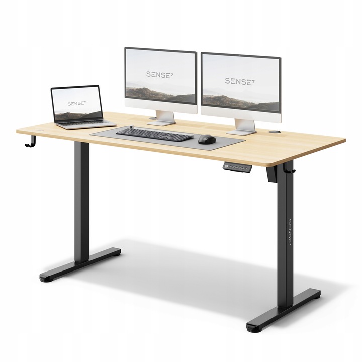 Elektricky nastavitelný psací stůl 140 x 70 cm, nastavitelná výška 72-118 cm SENSE7