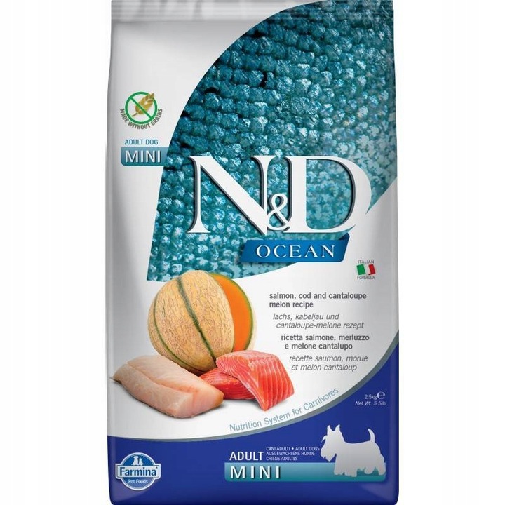 FARMINA ND Ocean Salmon Cod Dog Adult Mini 2,5 kg