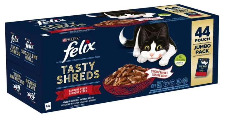 Felix Tasty Shreds multipack lahodný výběr ve šťávě 80 g