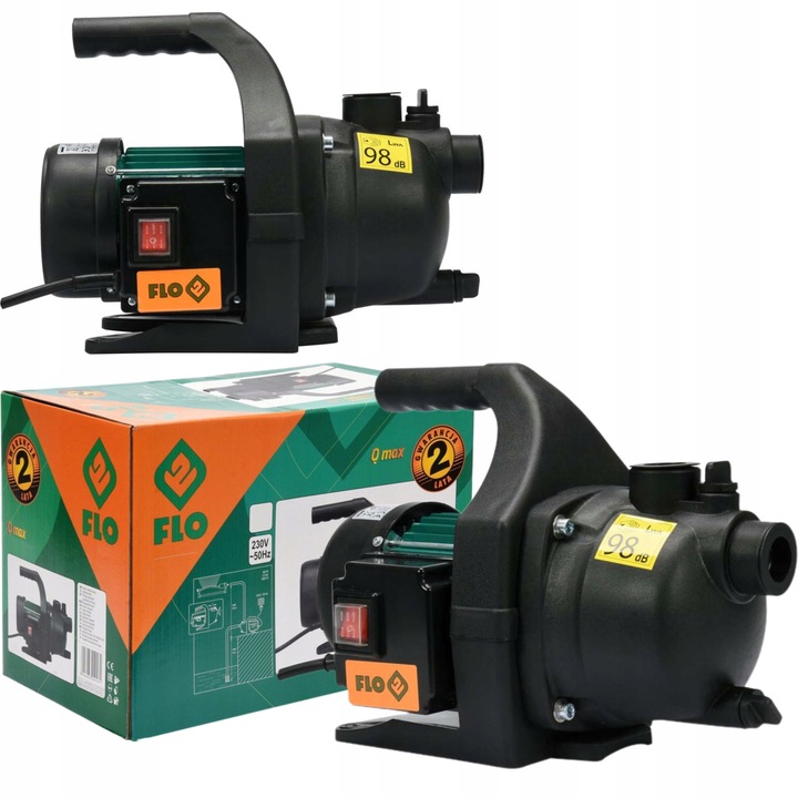 FLO ZAHRADNÍ ČERPADLO PRO ČISTOU VODU POVRCHOVÉ ZAVLAŽOVÁNÍ 3800 l/h 79812