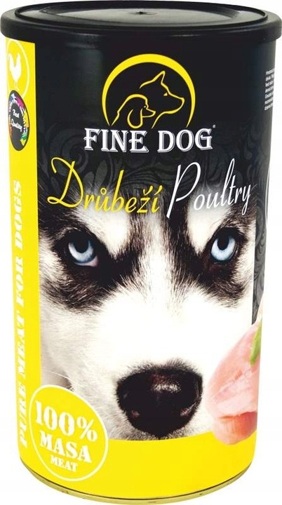 Fine Dog Konzerva drůbeží 100% masa pro psy 1,2kg
