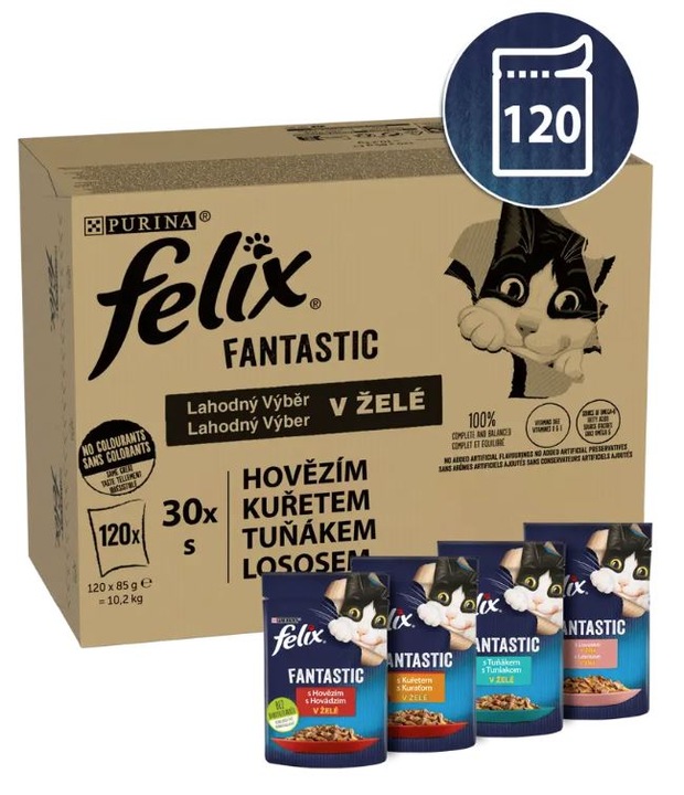 Felix FANTASTIC multipack lahodný výběr v želé 120x 85 g