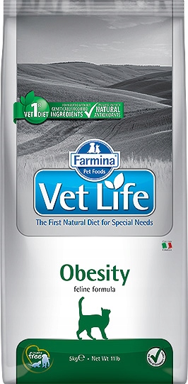 FARMINA Vet Life Cat Obesity krmivo pro kočky s nadváhou 10 kg