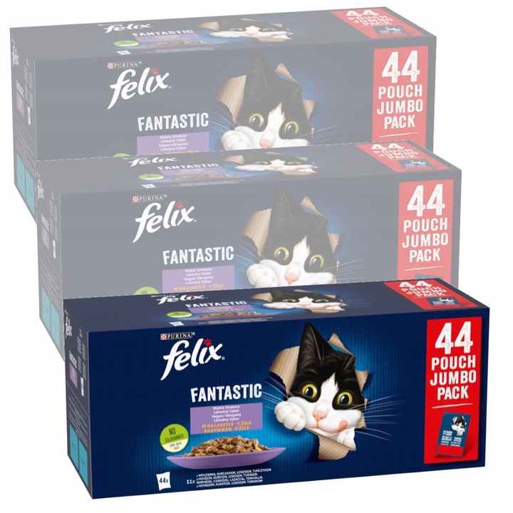 Felix Fantastické Mokré Krmivo Pro Kočky Výběr příchutí v želé 132 x 85 g