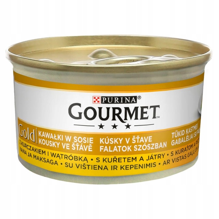 Gourmet Gold s kuřecím masem a játry 85 g