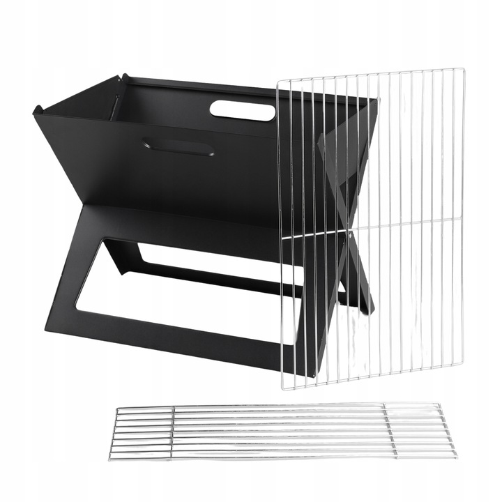 Gril bbq přenosný mobilní turistický uhlíkový rošt InnovaGoods