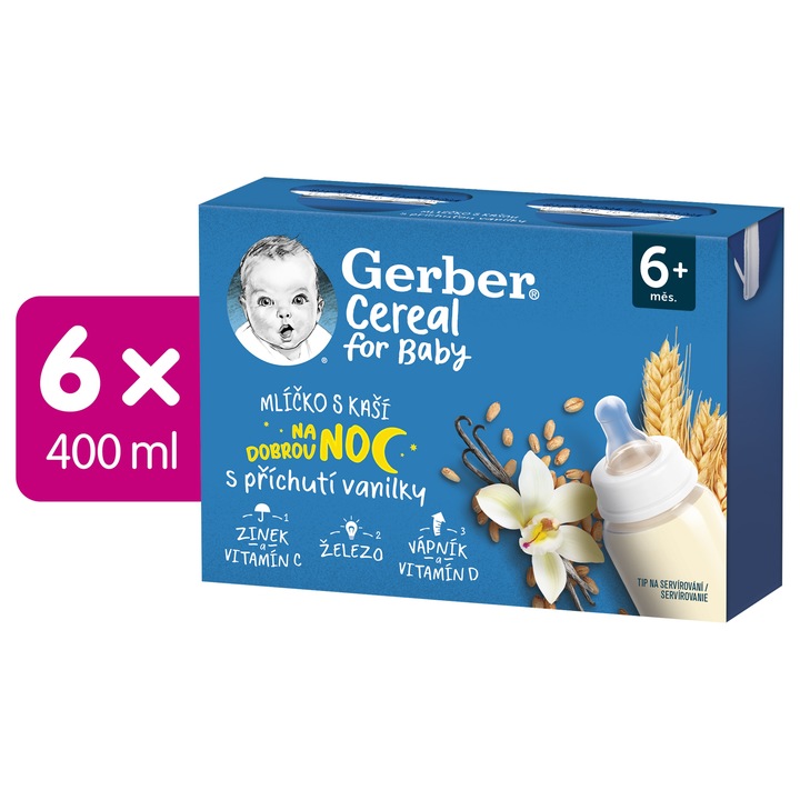 Gerber Cereal mlíčko s kaší s příchutí vanilky