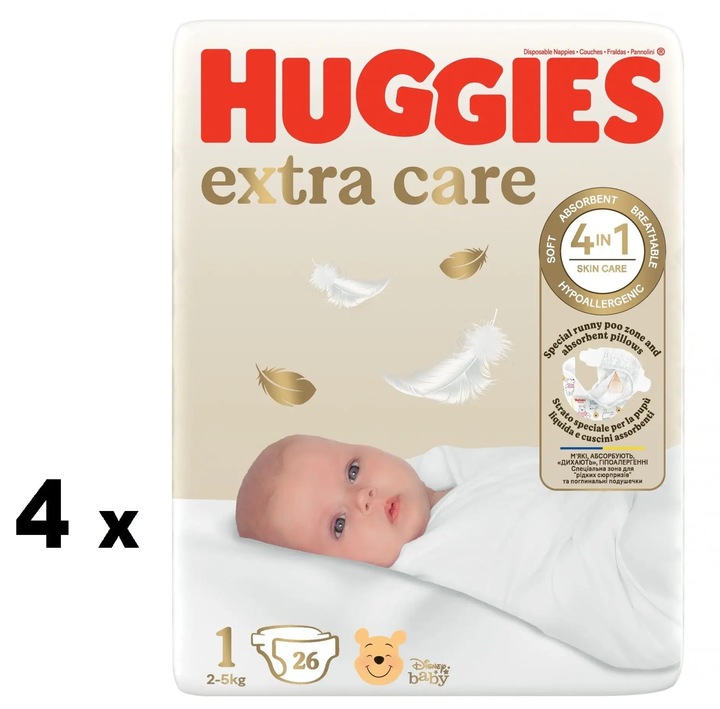 Huggies Extra Care New Born 1 - 104 ks